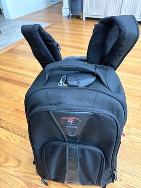 Tumi Black Backpack Luggage Carry On